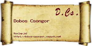 Dobos Csongor névjegykártya