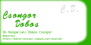 csongor dobos business card